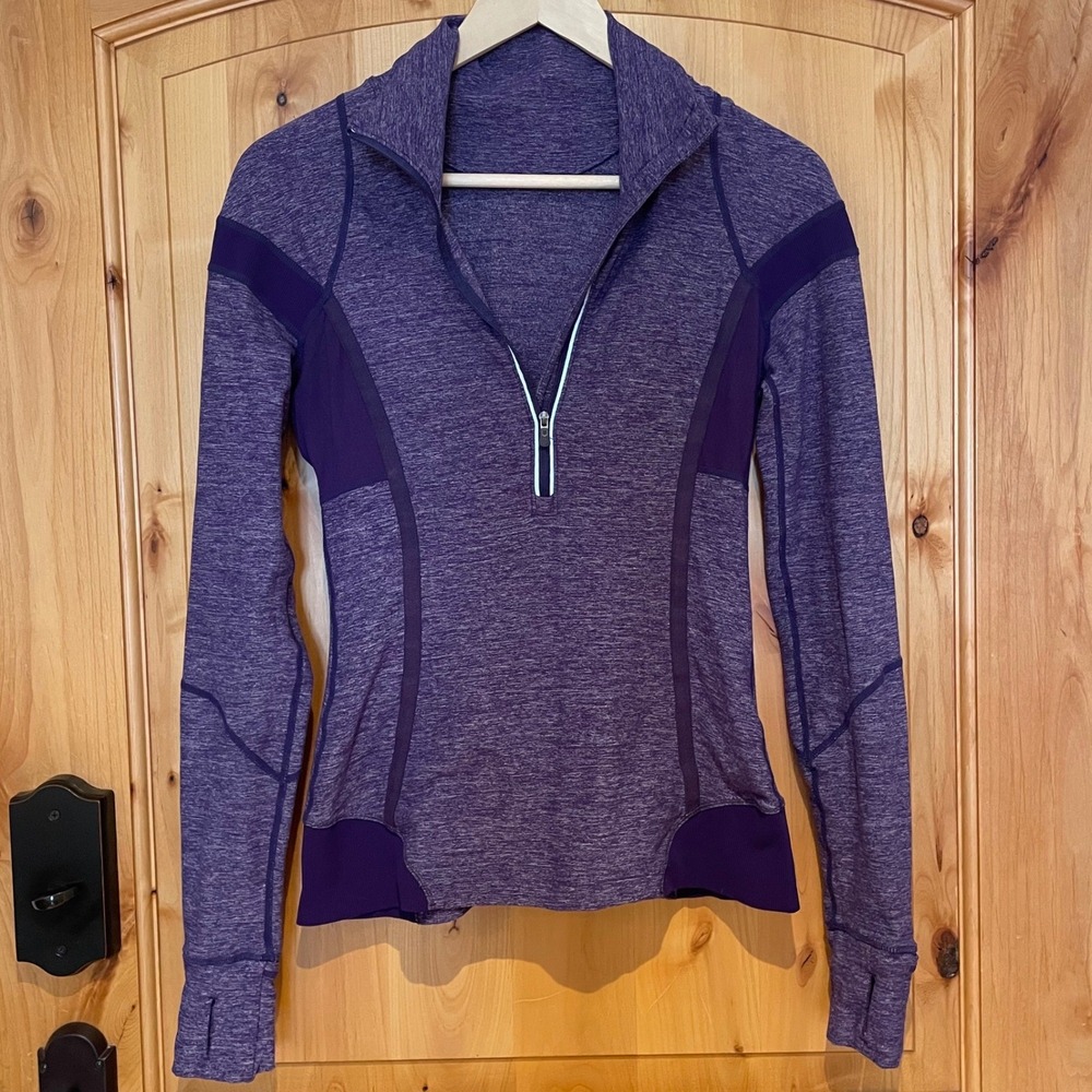 Lululemon Purple Quarter Zip Athleisure Yoga Running Elevated Activewear Gym